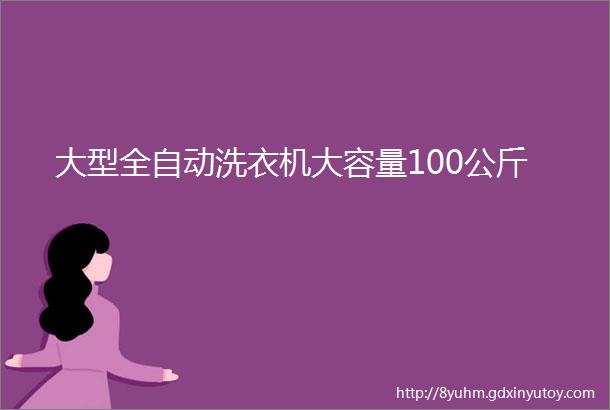 大型全自动洗衣机大容量100公斤