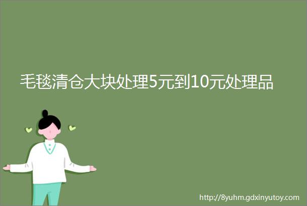 毛毯清仓大块处理5元到10元处理品