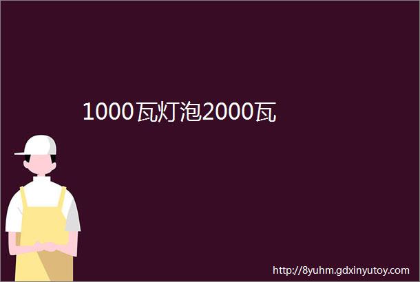 1000瓦灯泡2000瓦