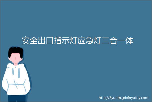 安全出口指示灯应急灯二合一体